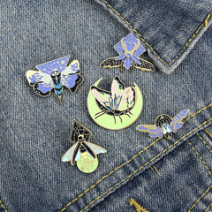 Cartoon Enamel Luminous Pins