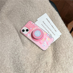 Kawaii Cat Camera Magnetic Stand Phone Case