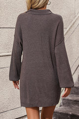 Long Sleeve Sweater Dress with Pockets