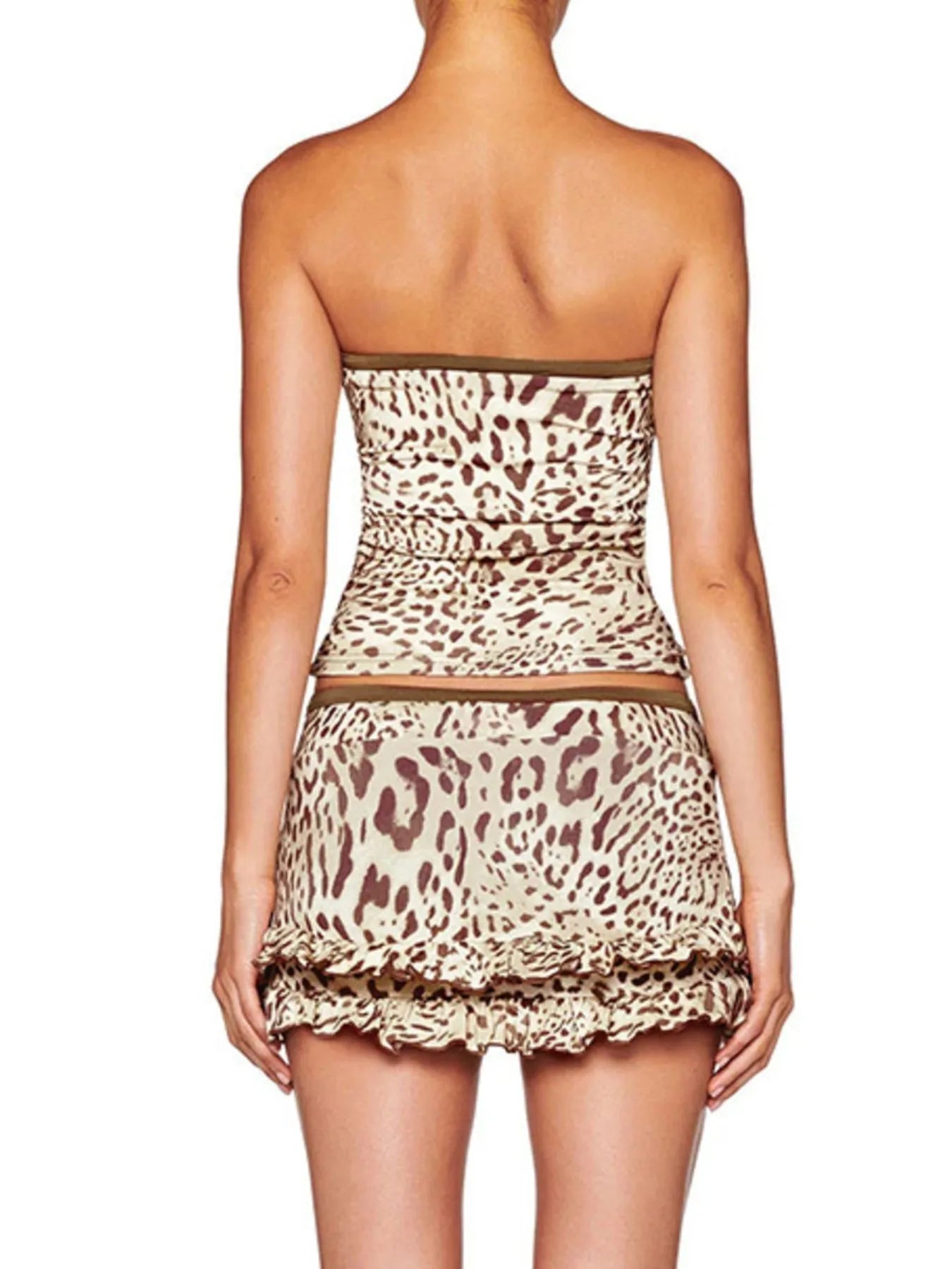Strapless Top and Skirt Two-Piece Set