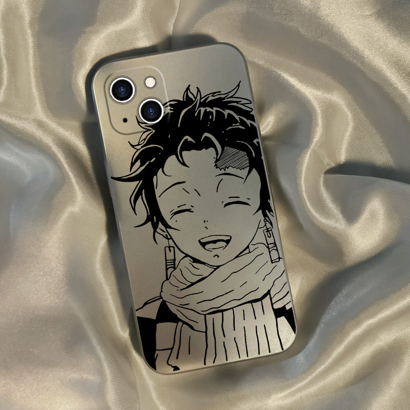 Demon Slayer Silver Gray Phone Case(Tanjiro)