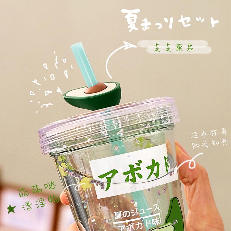 Sparkling Fruit Straw Cup