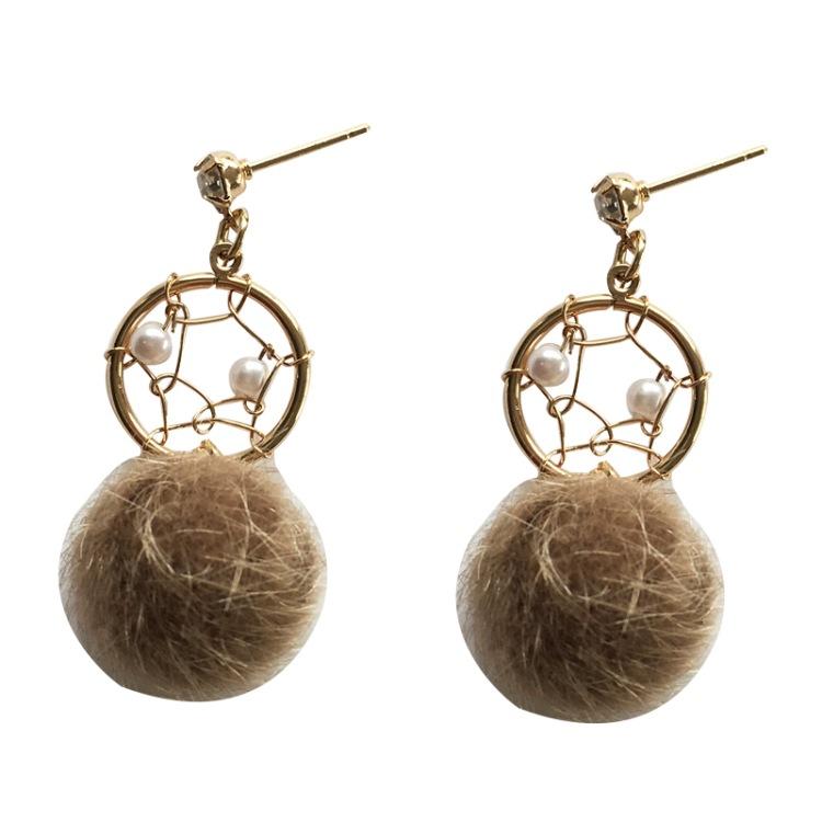 Hair Ball Earrings