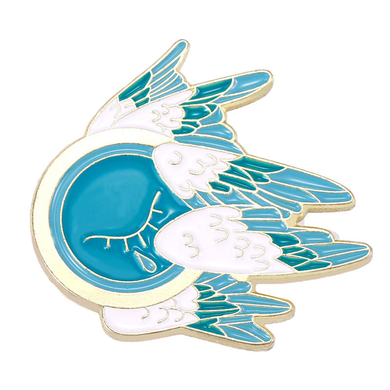 Cartoon Wings Feather Eyes Pins