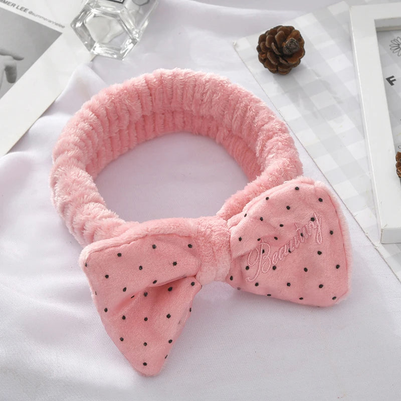 Cross Polka Dot Bow Headband