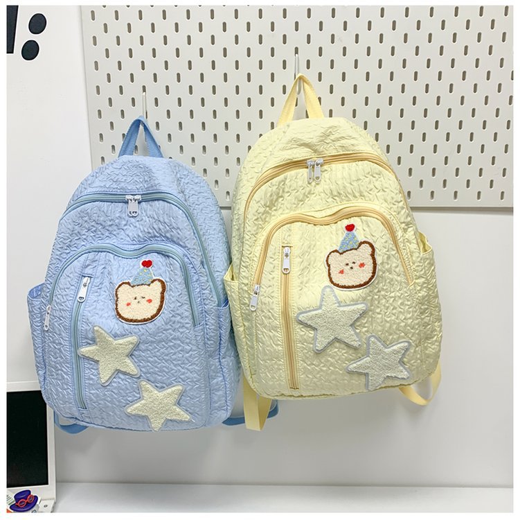 Cute Girl Bear Stars Backpack