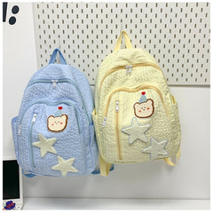 Cute Girl Bear Stars Backpack