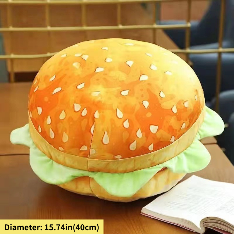 Kawaii Simulation Hamburger Bread Cushion Pillow