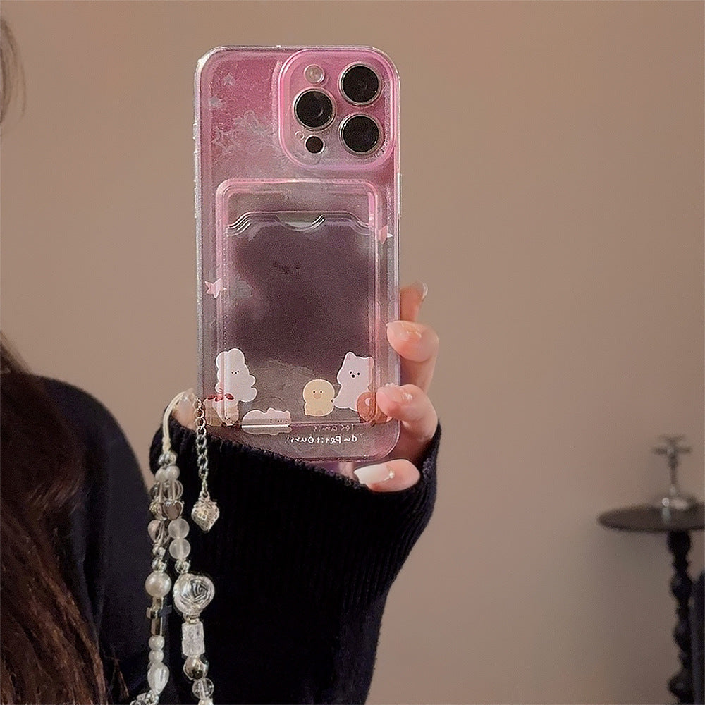 Pink and Purple Smudged Bear Phone Case