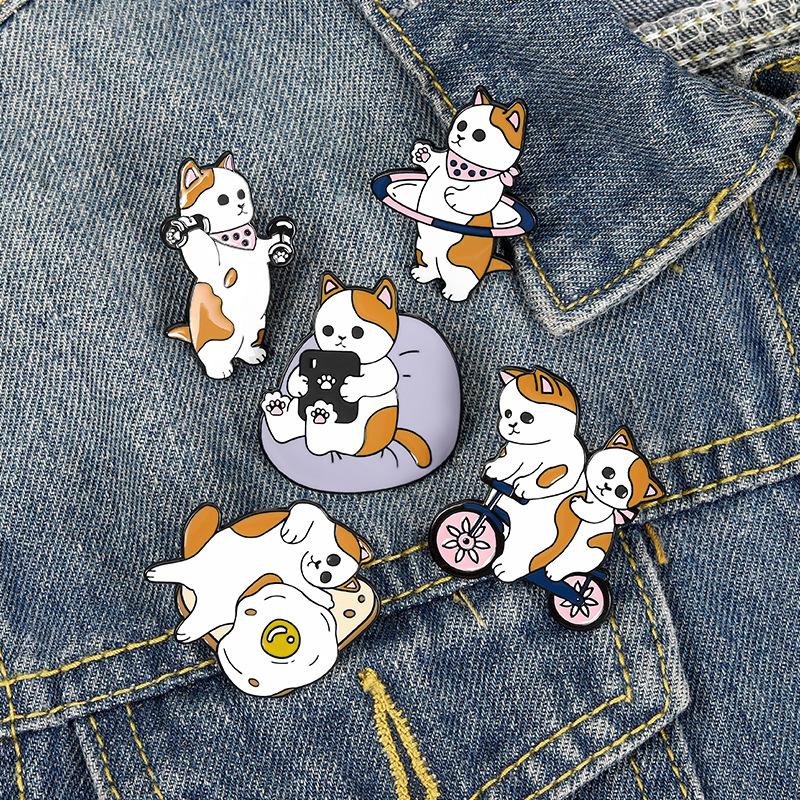 Fitness Kitten Pins