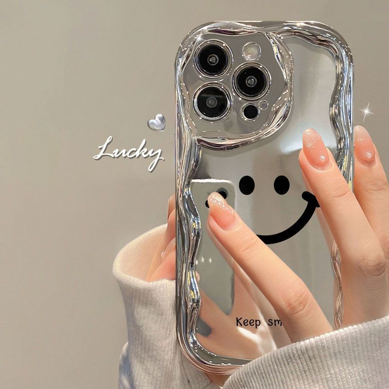 Kawaii Smiley Silver Phone Case