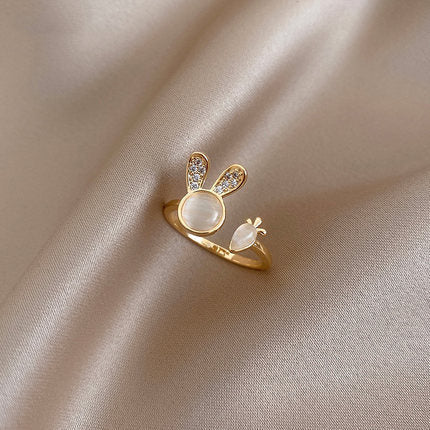 Kawaii Bunny Carrot Adjustable Ring