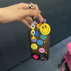 Kawaii Smiley Mirror Holder iPhone case