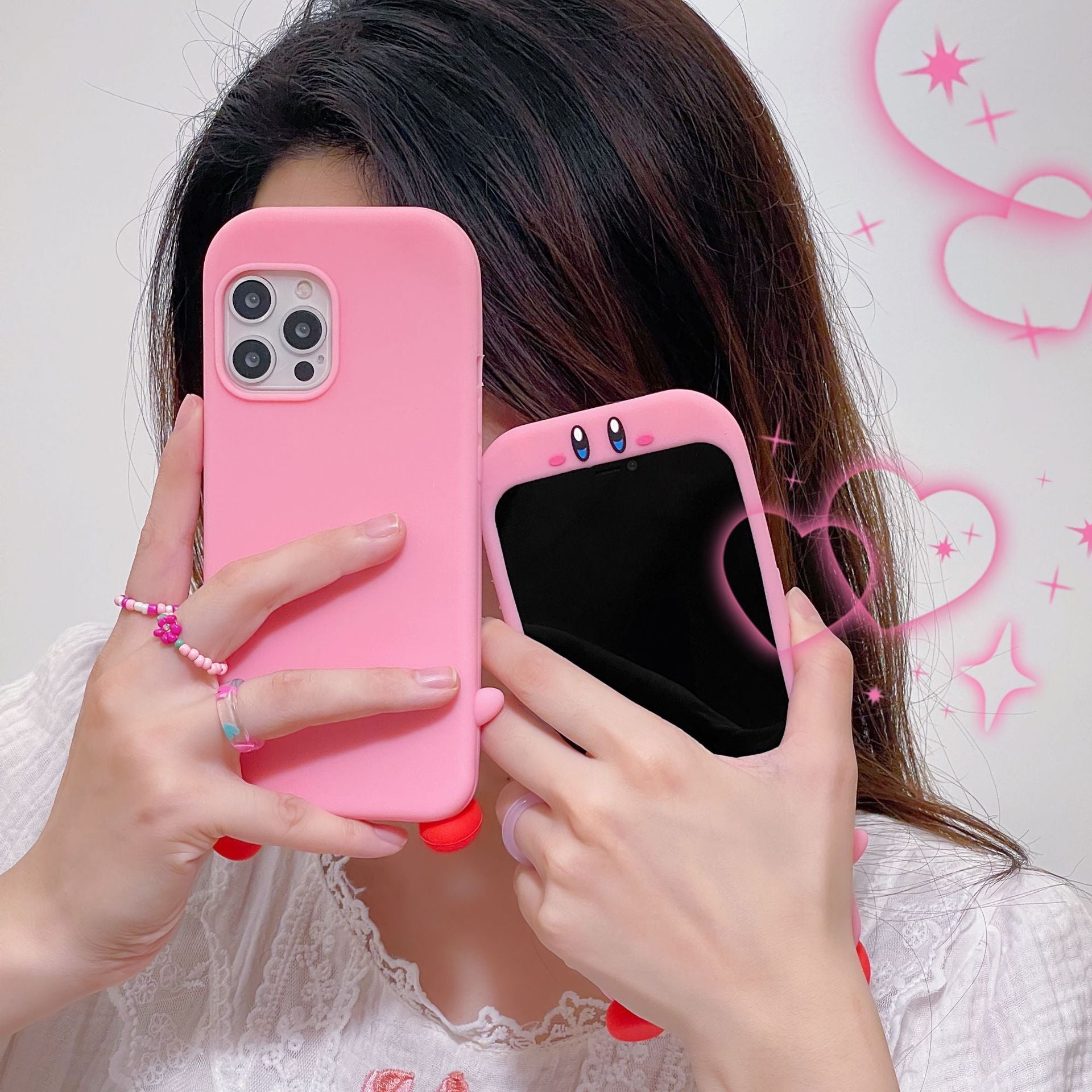 Cute Big Mouth Kirby Phone Case