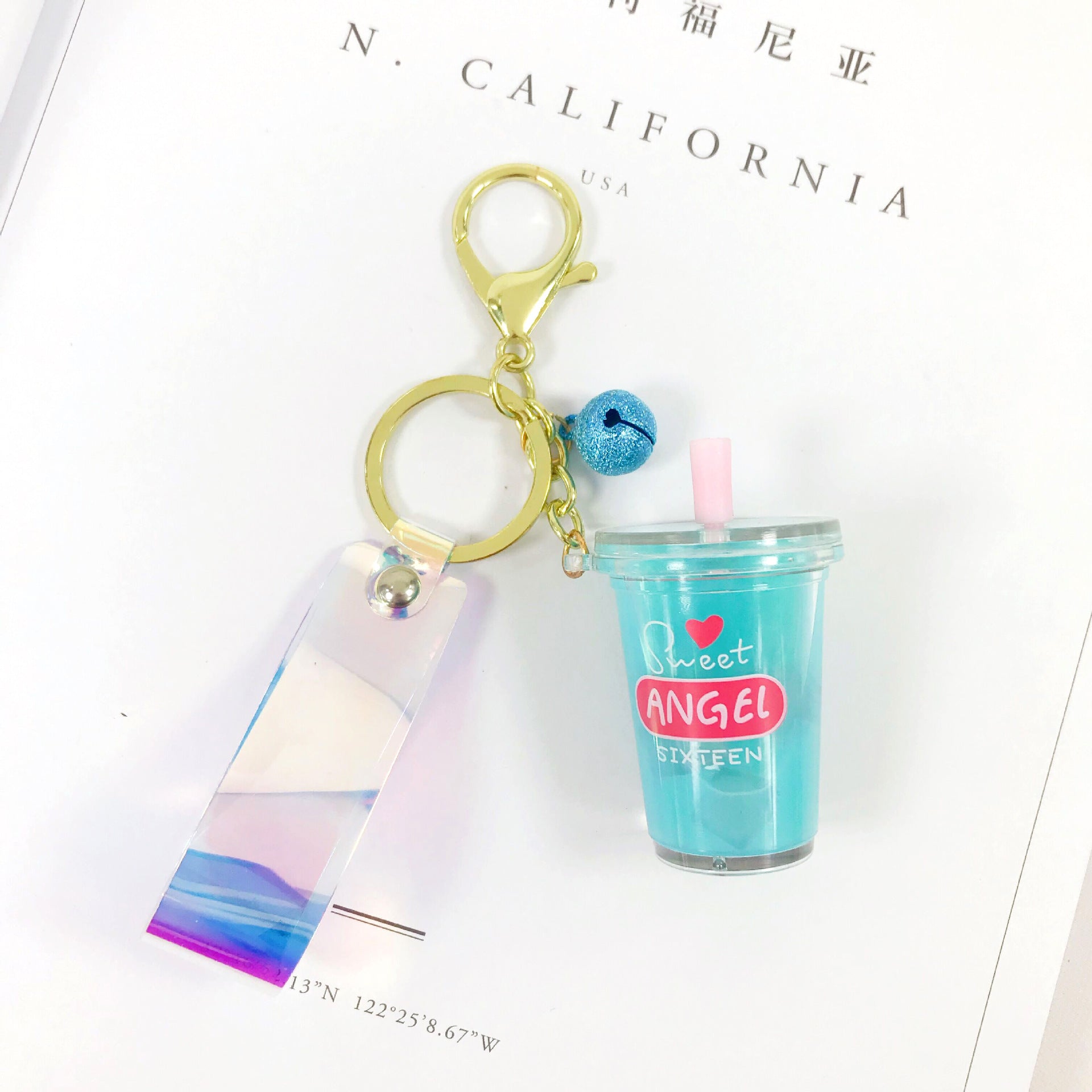 Milk Tea Cup Quicksand Keychain