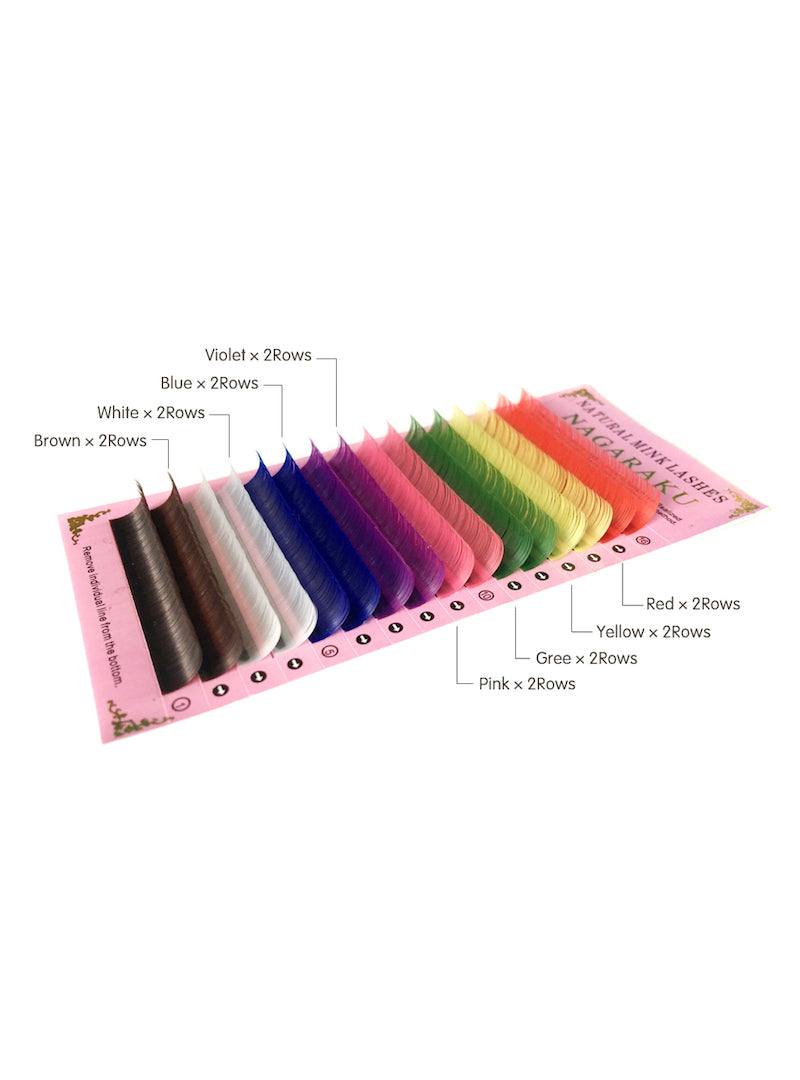 8 Colors Rainbow Colored Eyelash Extension Faux Mink