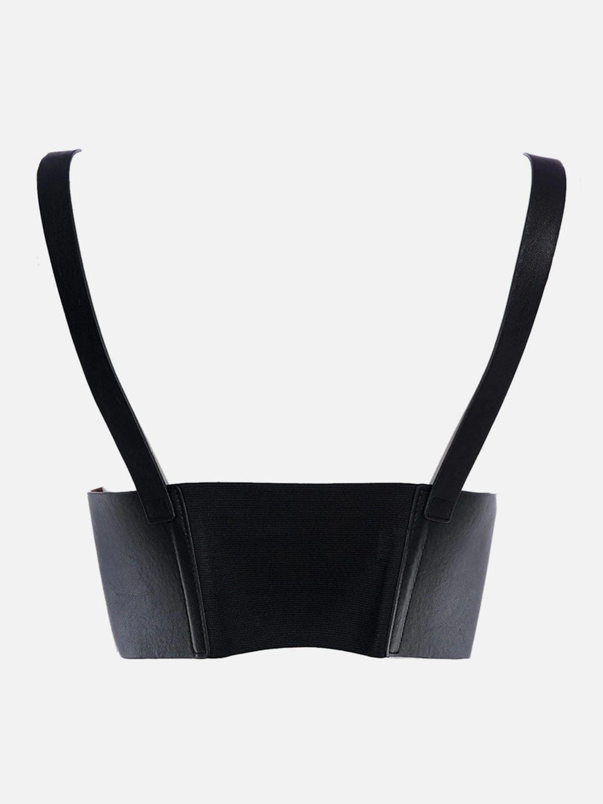 Personalized Punk Strap PU Sling Vest