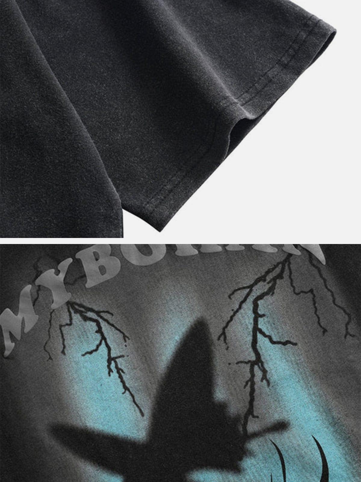 Flame Lightning Butterfly Cotton Tee
