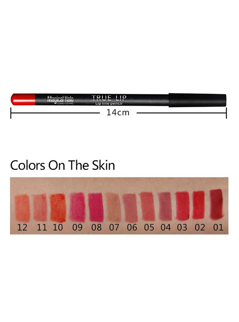 12pcs/lot 12 Color Magical Halo Lip Liner Pencil