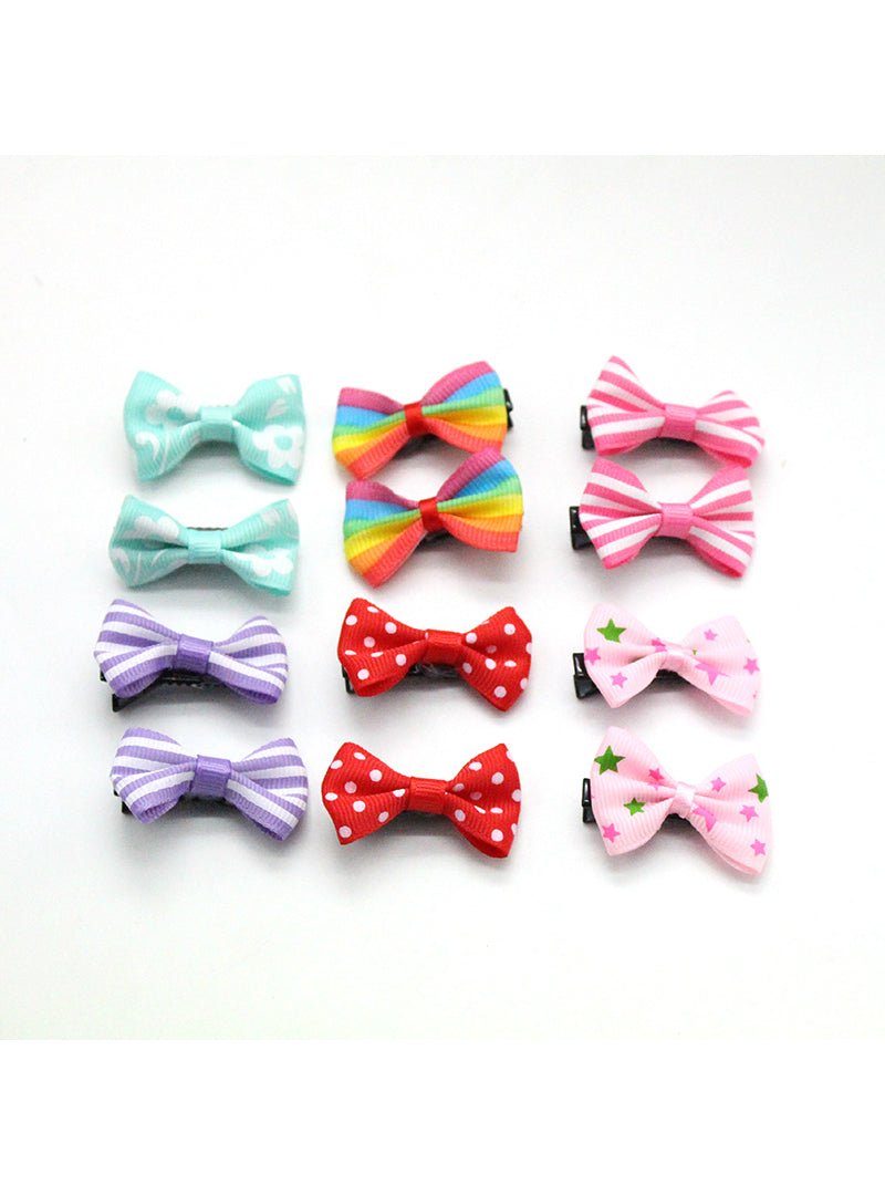 20 Pcs/ Lot Small Mini 3cm Bow Hairgrips