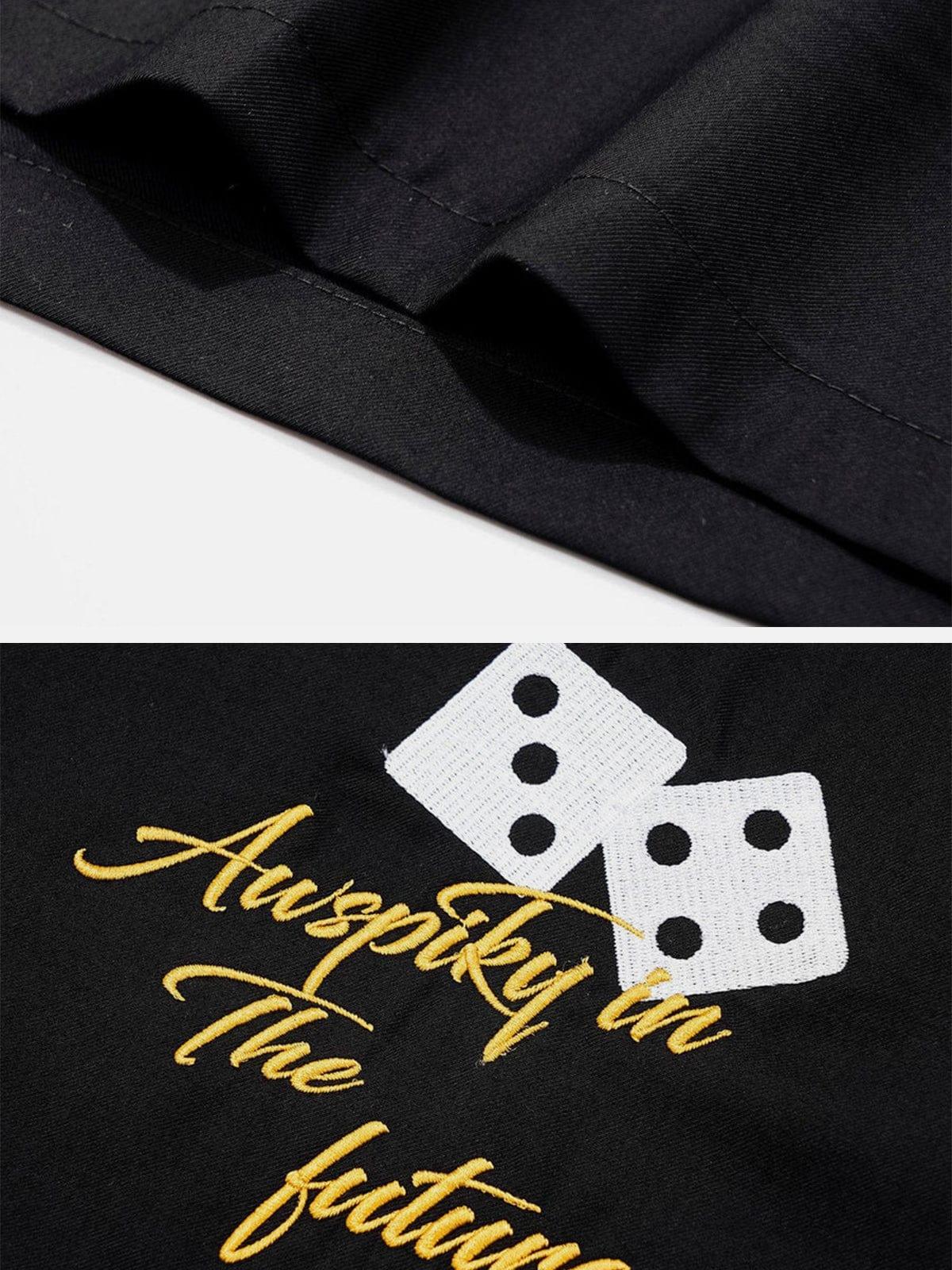 Dark Sieve Embroidery Shirt