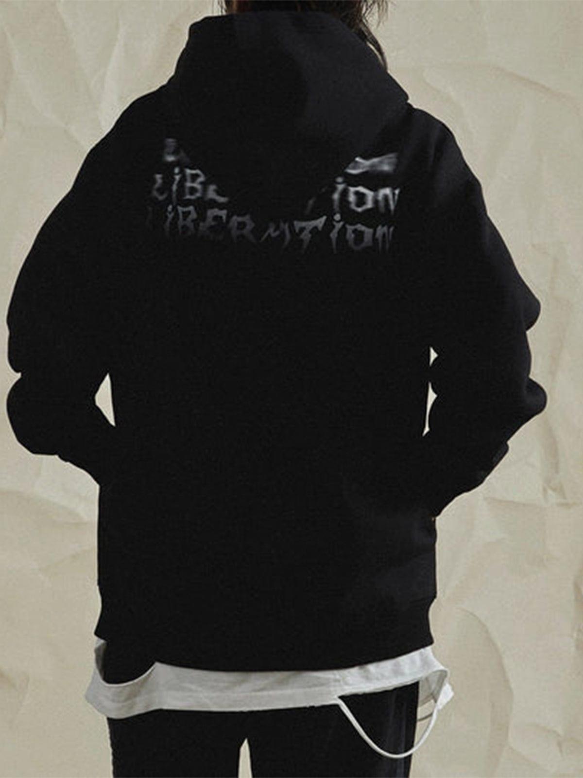 Dark Ghost Fleece Zip Up Hoodie