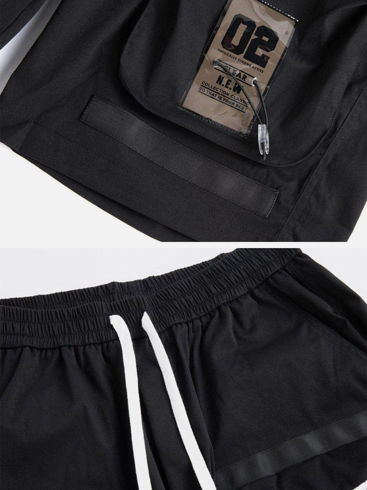 Combat Zipper Pockets Cargo Shorts