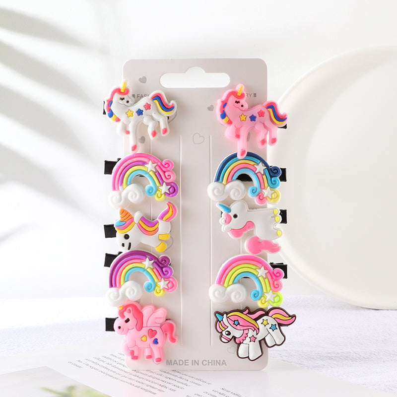 10Pcs Hair Clip Set Hairpins Cartoon Hair Band