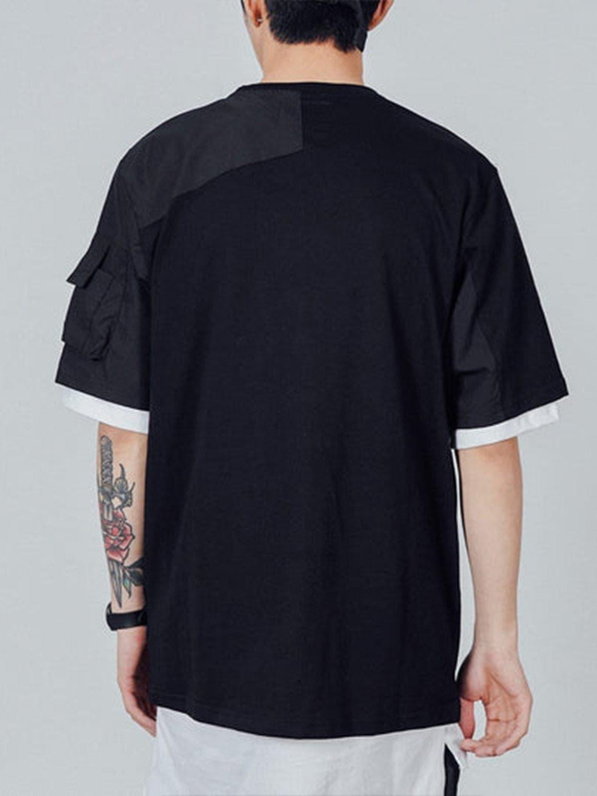 Functional Zipper Patchwork Tee