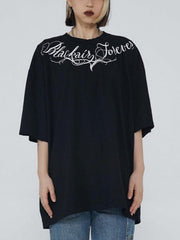 Cut Circle Letters Tee