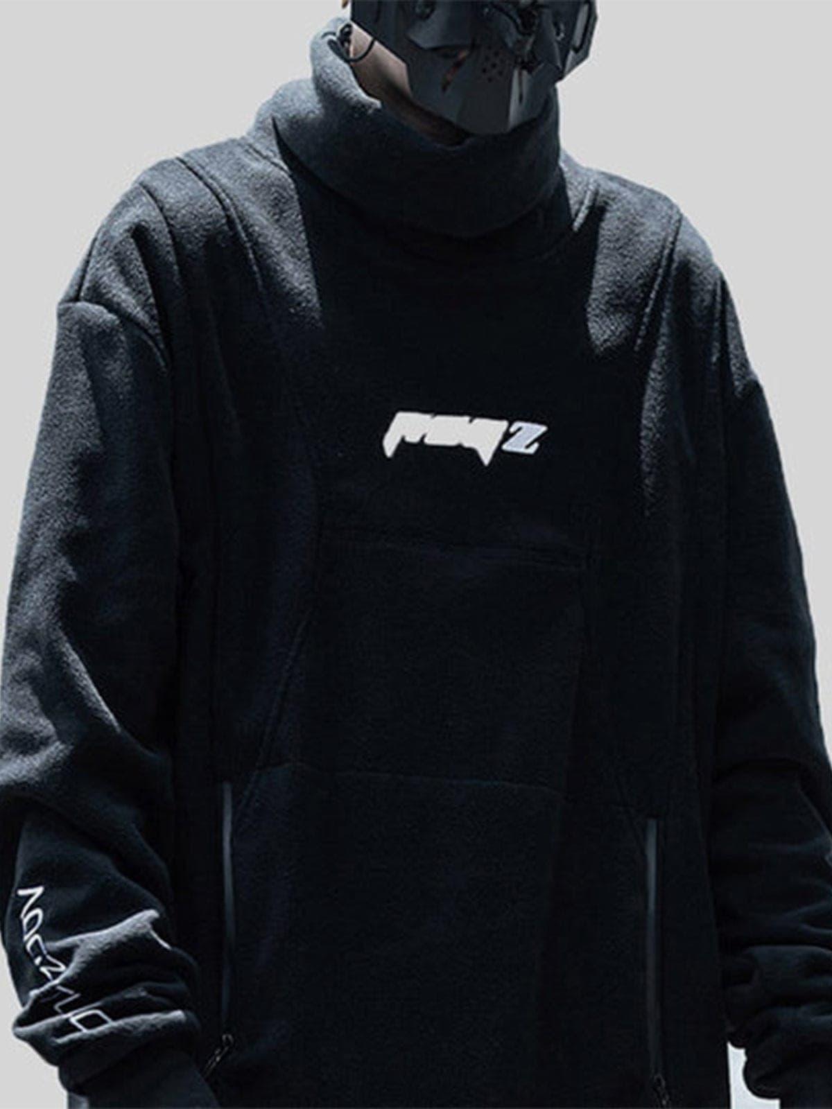 Polar Fleece Turtleneck Hoodie