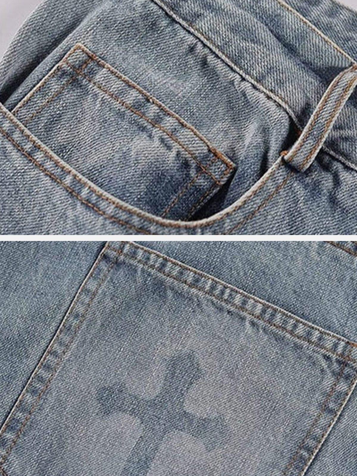 Anagoc Flame & Cross Vibe Jeans