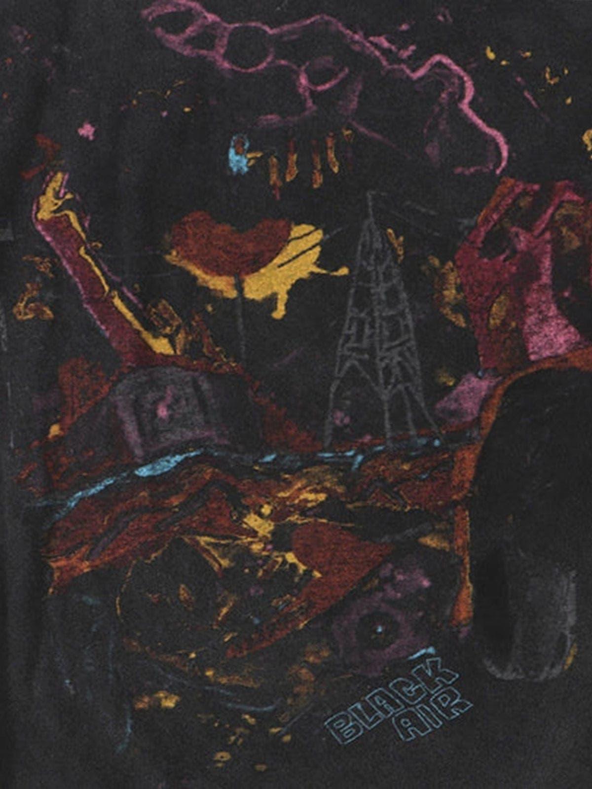 Dark Graffiti Oversized Tee