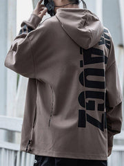 Fake Two Symmetry Print Hoodie