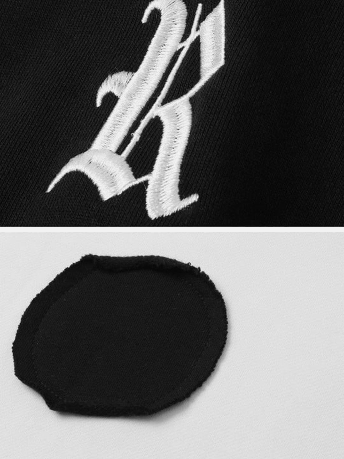Yin Yang Gossip Patchwork Hoodie