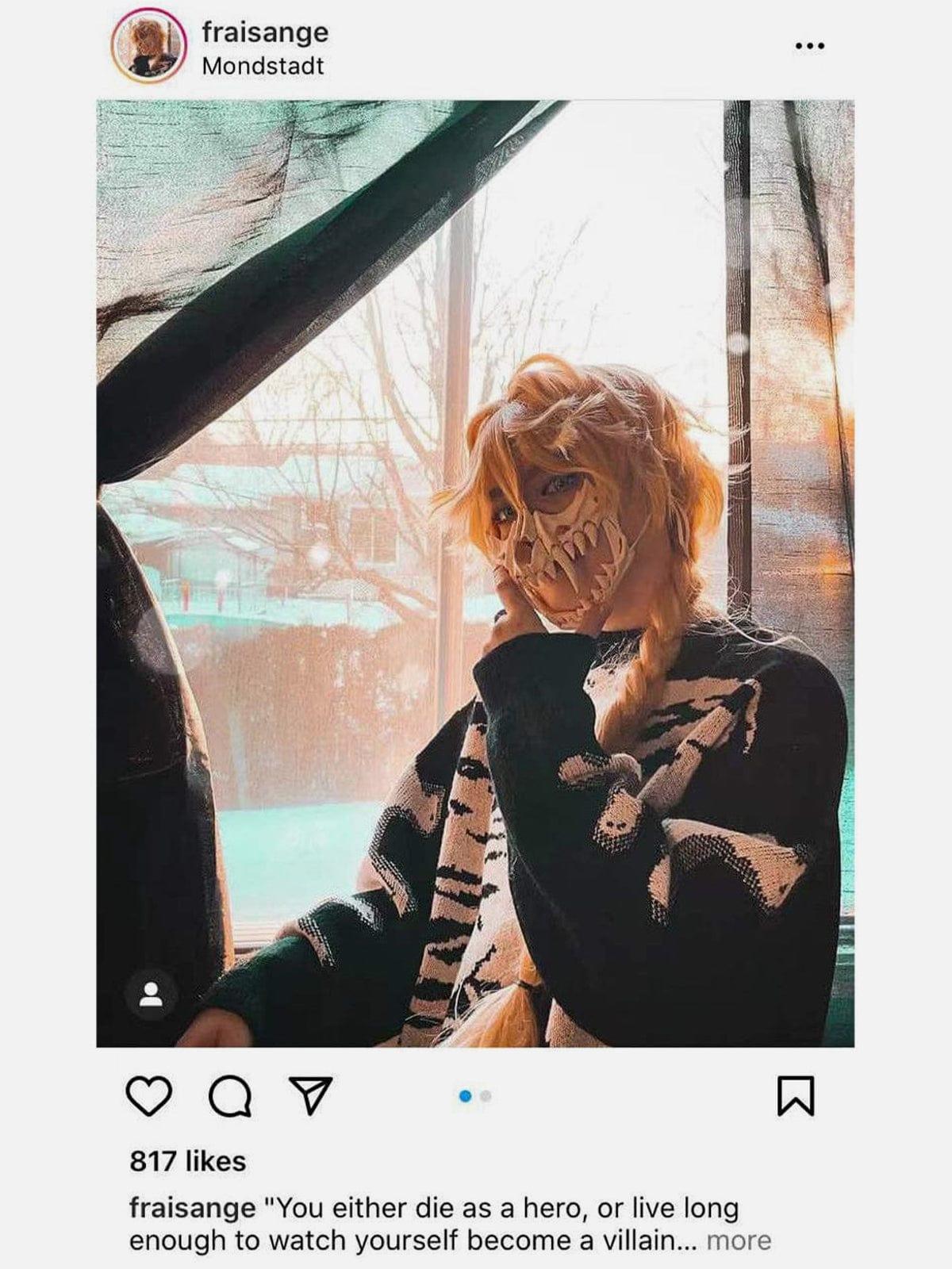 Skeleton Print Knit Sweater