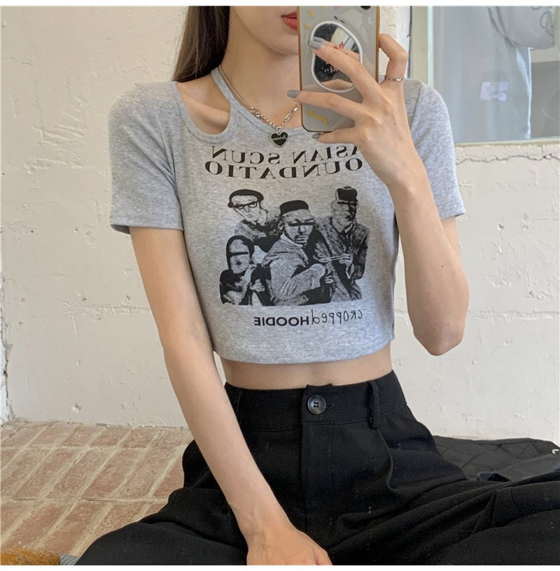 Vintage Cutout Cool Girl Tee