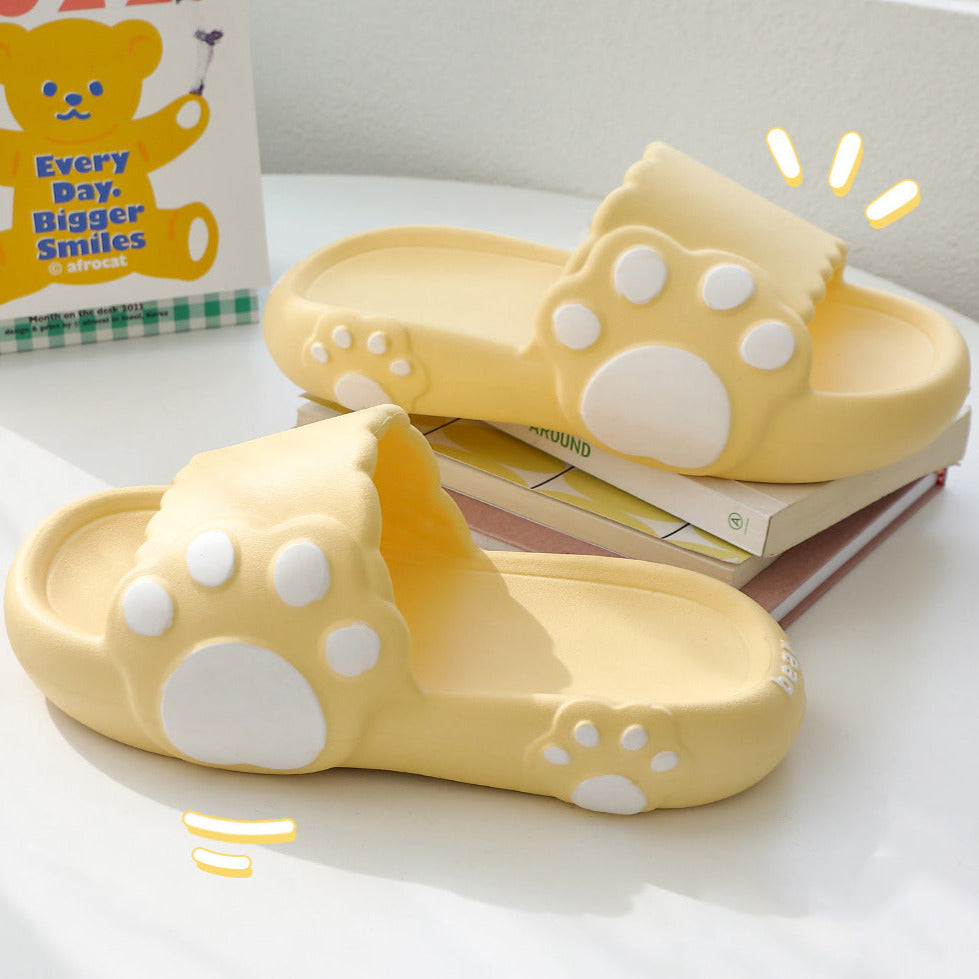 Cute Bear Claw Couple Slippers