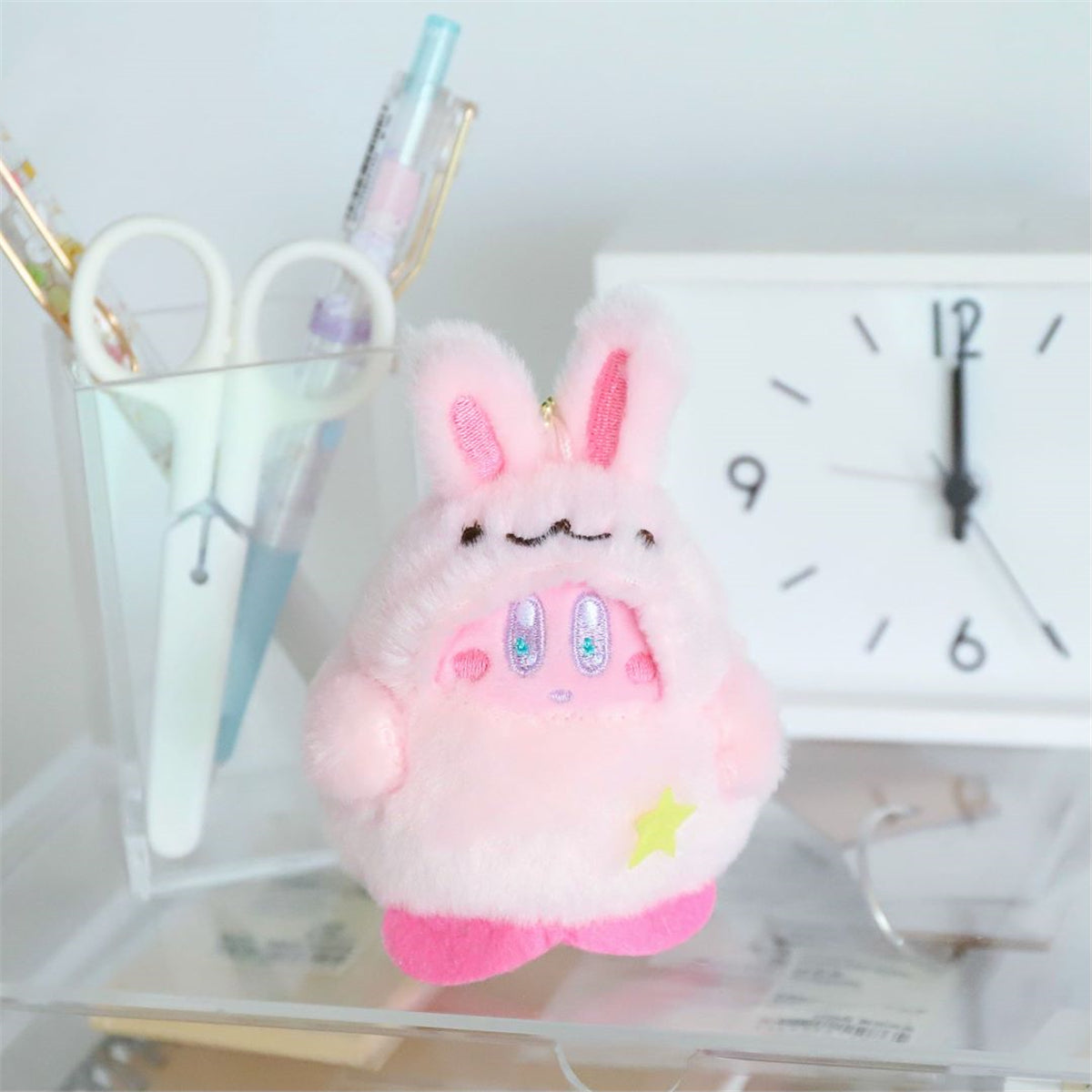 Cute Anime Pink Plush Pendant