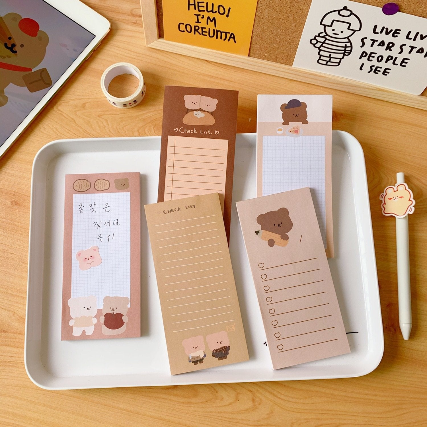 Chocolate Bear Sticky Notes