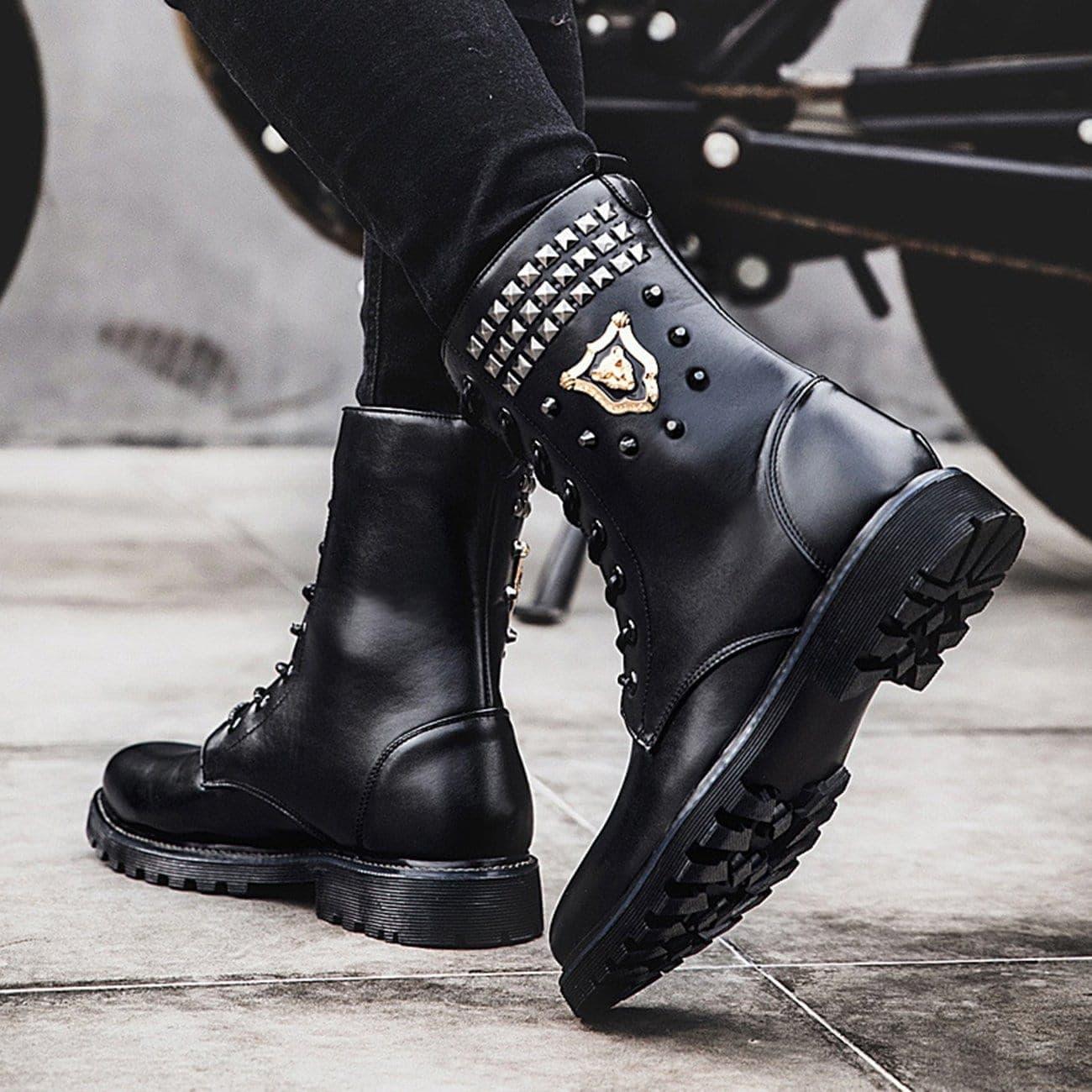 Punk Studded Leather Shoes