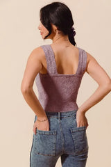 Floral Jacquard Seamless Tank Top