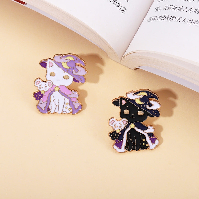 Cartoon Cute Magic Cat Pins