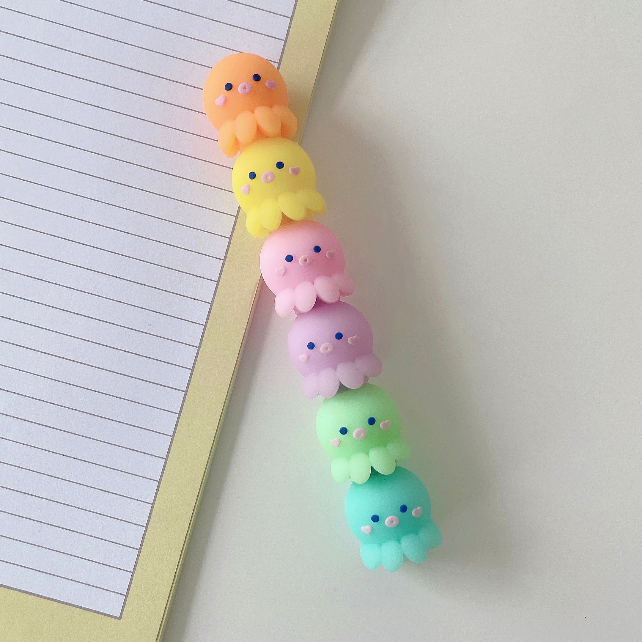 Kawaii Octopus 5-color Highlighter