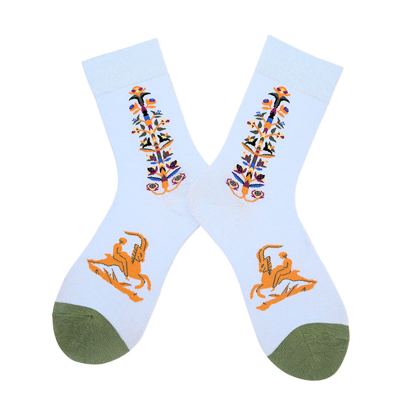 Abstract Art Style Oil Painting Socks