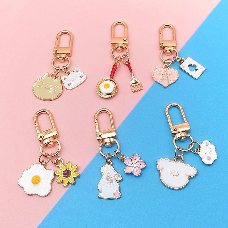 Cute Cartoon Metal Keychain