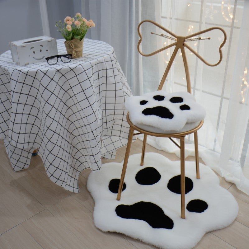 Cute Cat Paw Plush Cushion Carpet