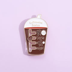 Creative Sliding Pearl Milk Tea Style Pins