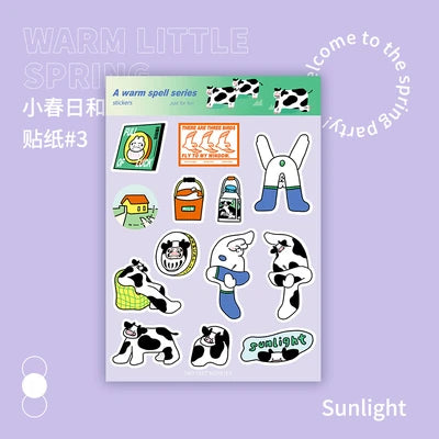 Spring Day Series Waterproof Stickers