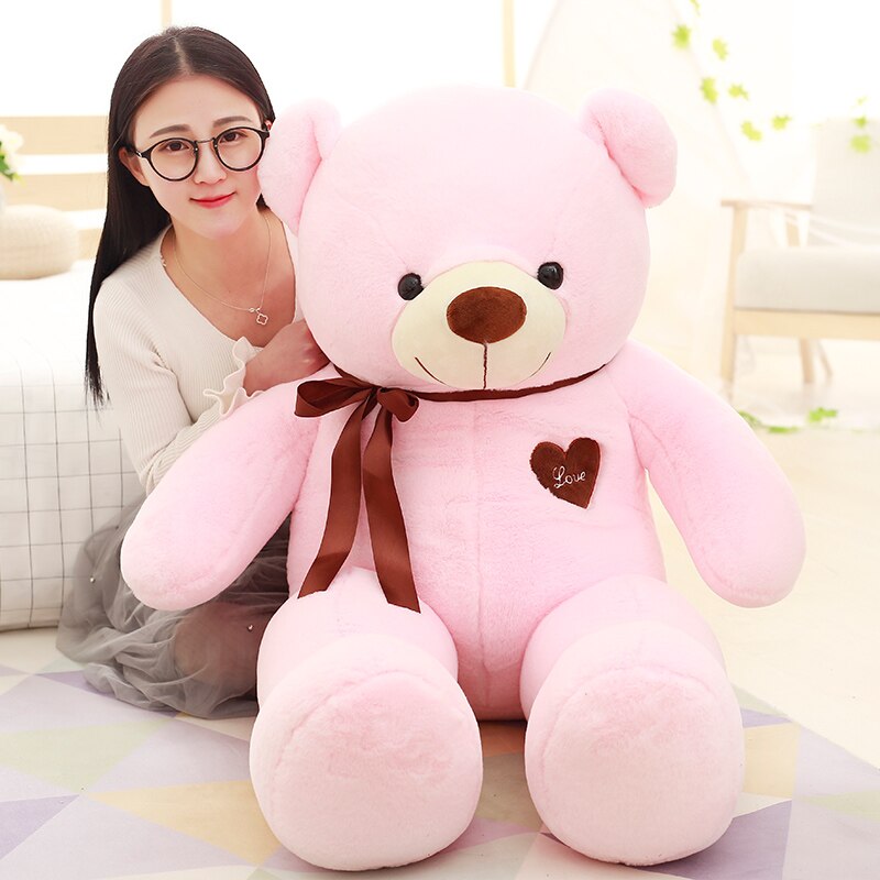 60-100CM Large Teddy Bear Plush Toy Lovely Giant Bear Huge Stuffed Soft Animal Dolls Kids Toy Birthday Gift For Girlfriend Lover